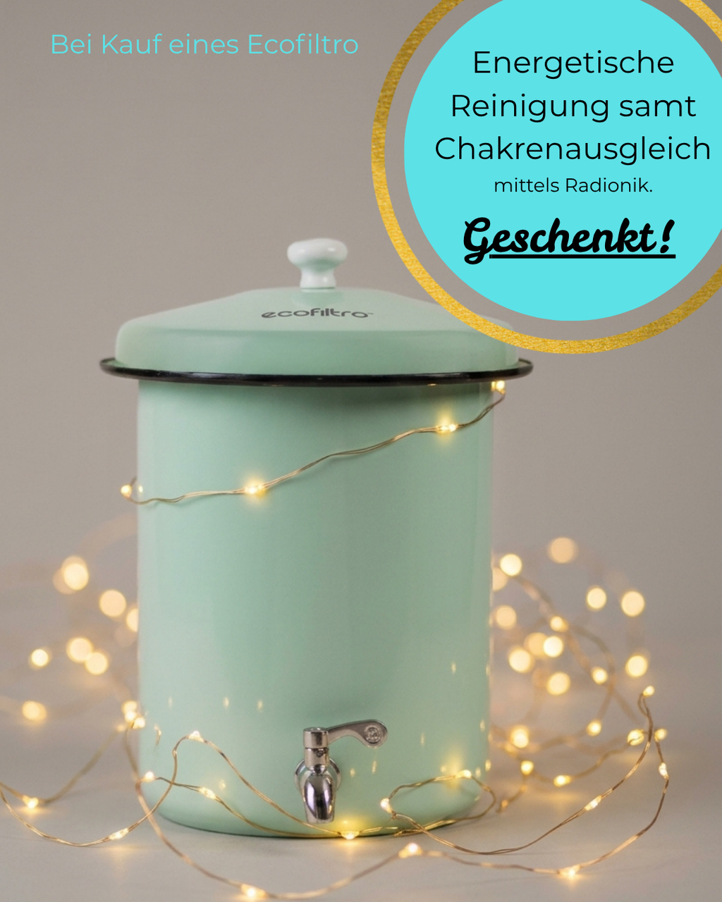 Ecofiltro Wasserfilter 5L - Mintgrün