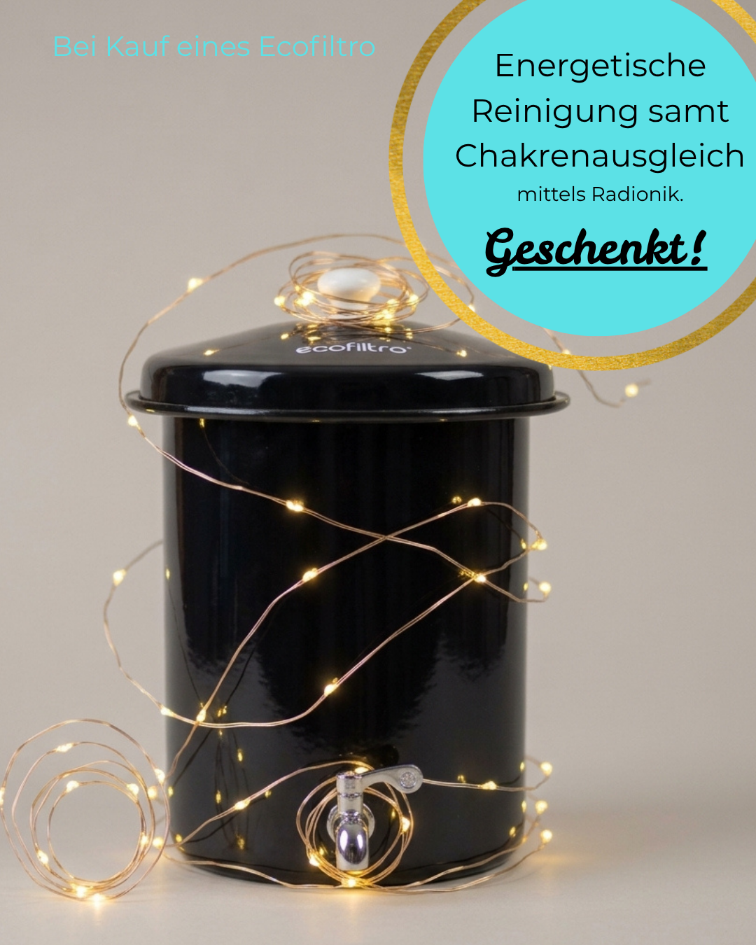 Ecofiltro Wasserfilter 5L - Schwarz