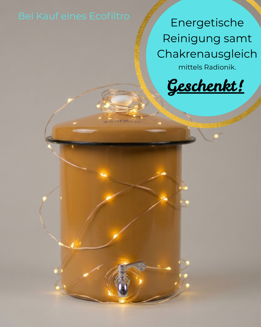 Ecofiltro Wasserfilter 5L - Senfgelb