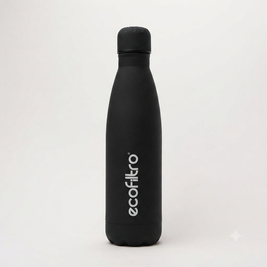 Ecofiltro Isolierflasche schwarz 500ml