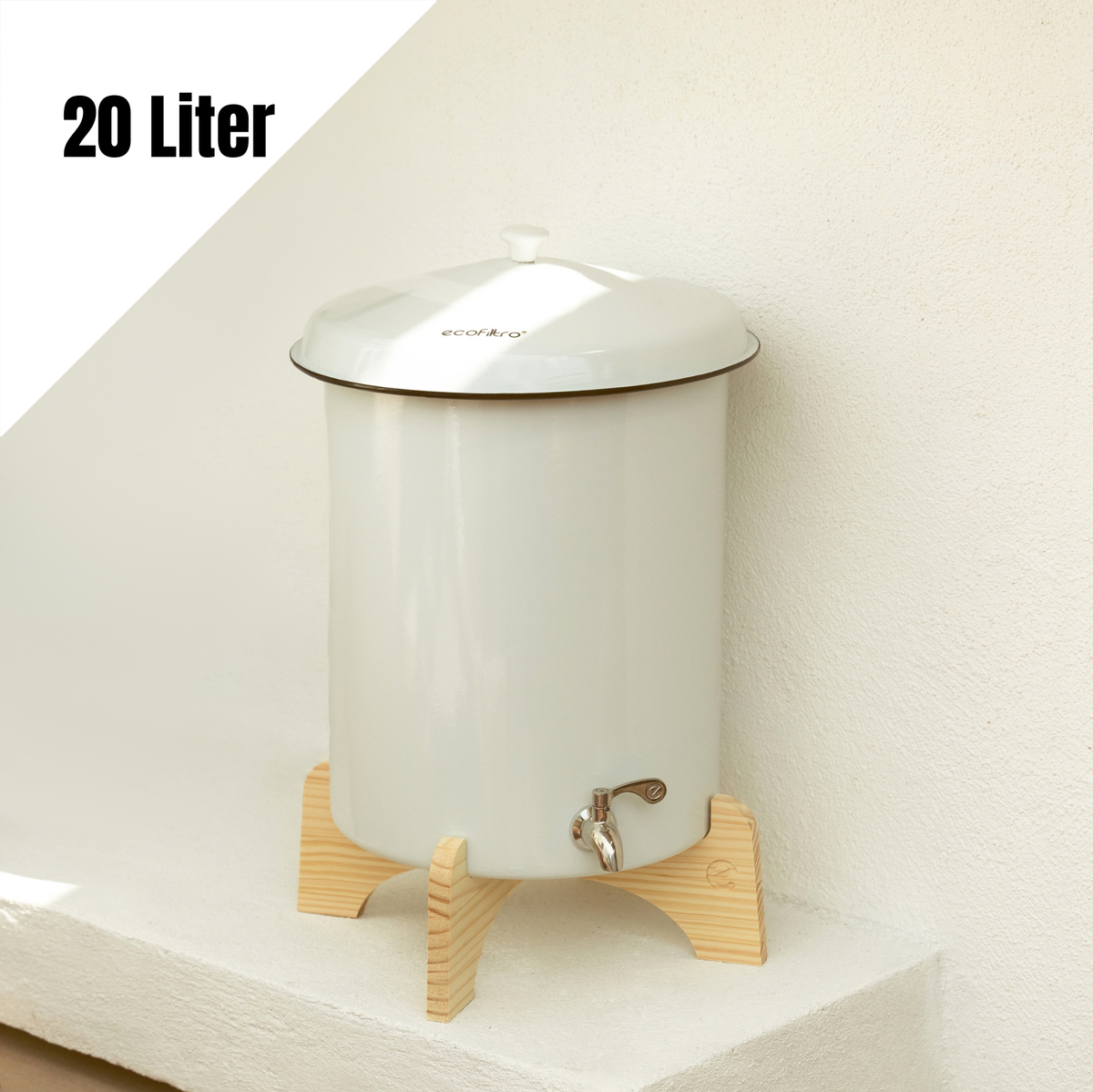 Ecofiltro Wasserfilter 20L - der Große - Weiß