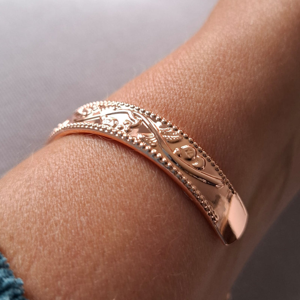Kupferarmband - Floral