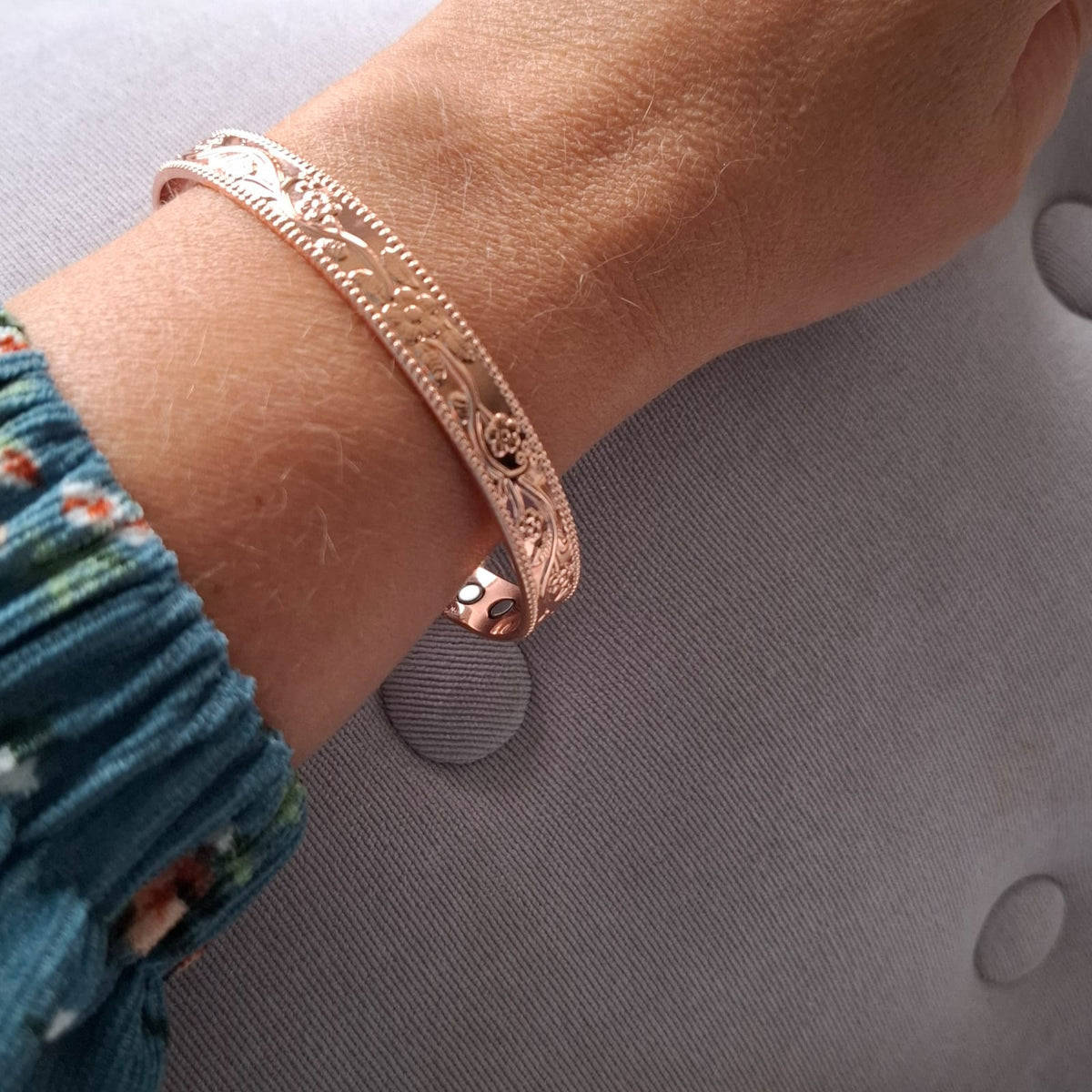 Kupferarmband - Floral